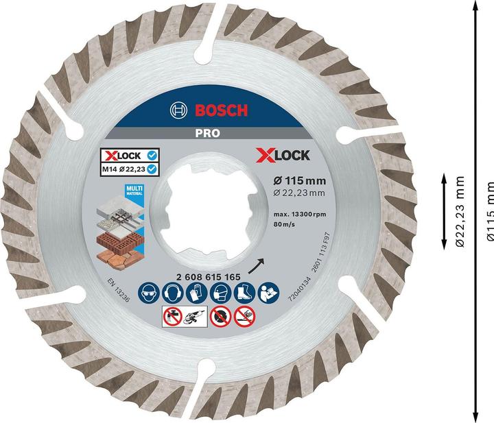 Productafbeelding Bosch Professional Zubehör X-LOCK DIA-TS 115x22 23 Sf. Univ.