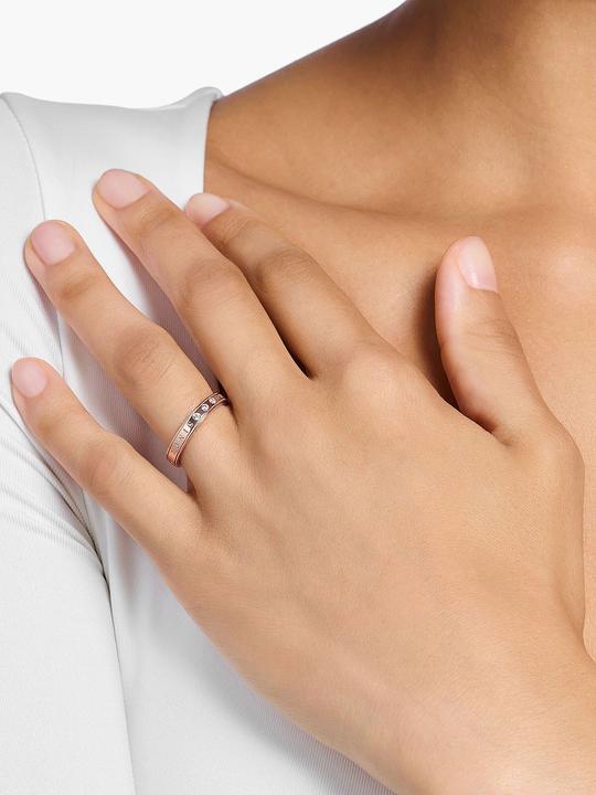 Immagine prodotto Thomas Sabo Anello con pietre bianche placcato oro arrugginito (54, 925 Argento)