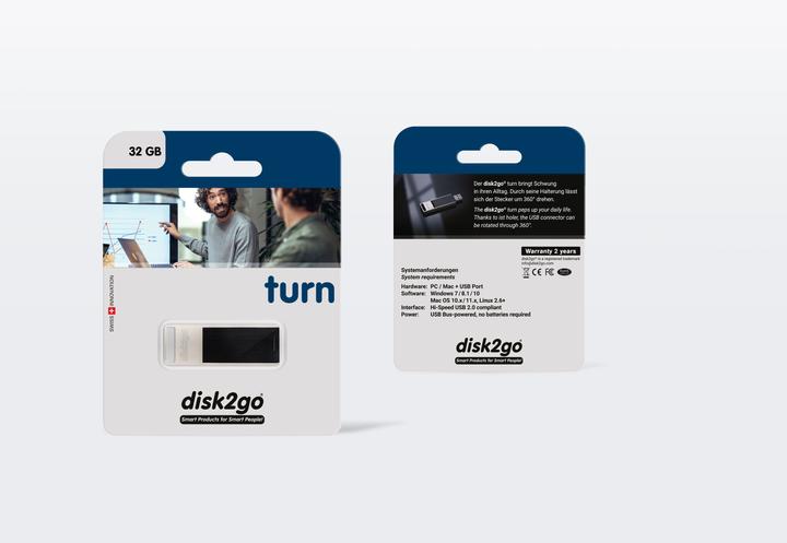 Image du produit Disk2go turn 2.0 (32 Go, USB-A)