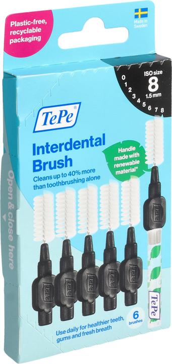 Image du produit TePe Interdental Brush 1.5mm schwarz 6 (6 x, 1.50 mm)