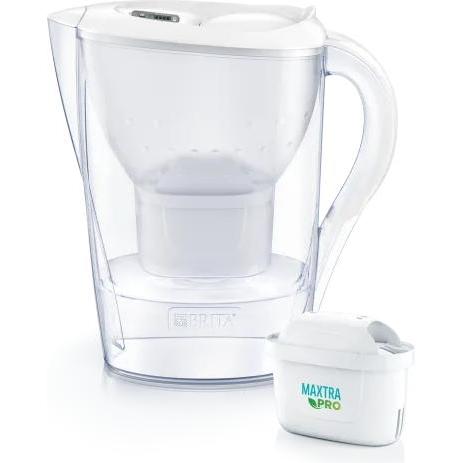 Brita Marella White Jug 2 Filters 2,4l Maxtra Pro, Wasserfilter, Weiss