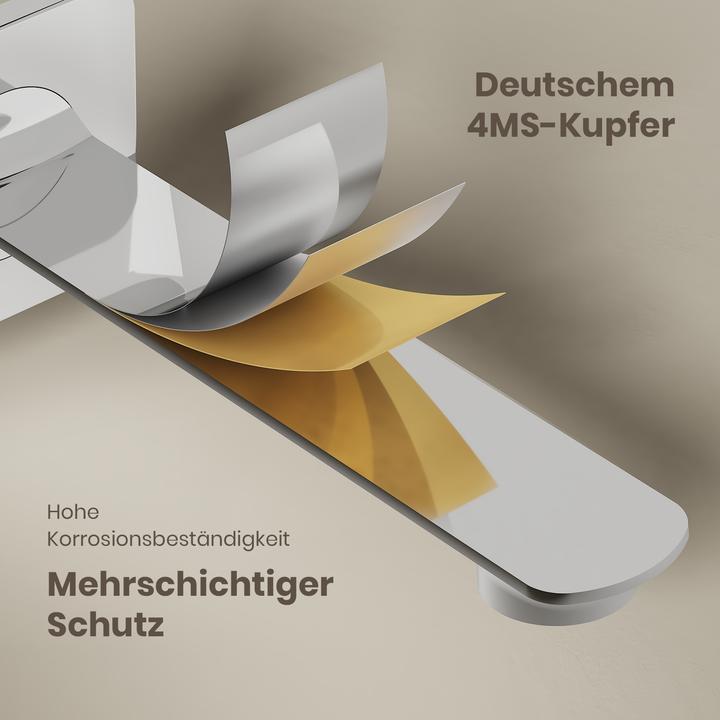 Produktbild Emke Wasserhahn Bad modular Messing verchromt Mischbatterie Waschbecken Küchenarmatur mit Luftsprudler Ke