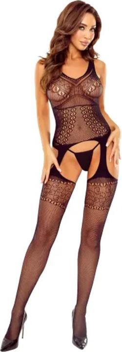 Actual product image Passion Bodystocking-Ouvert in schwarz (L, S)