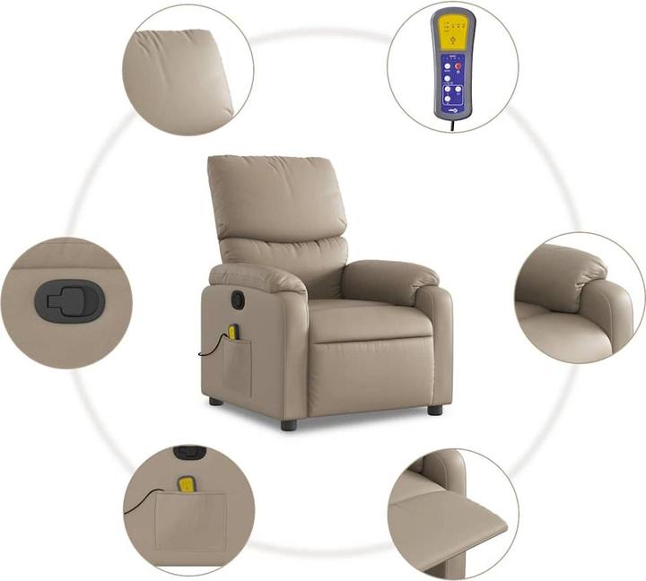 Immagine prodotto vidaXL Sedia da massaggio in similpelle marrone cappuccino, colore