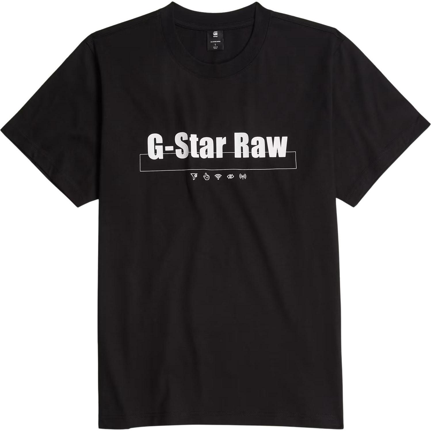 G-Star, Herren, Shirt, Symbols Print Loose RT, Schwarz, (M)