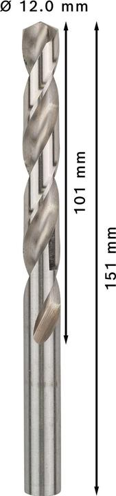Image du produit Bosch Professional Zubehör Foret hélicoïdal PRO Metal HSS-G, 12 x 101 x 151 mm (12 mm)