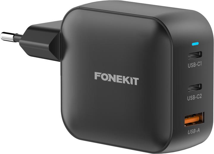 Produktbild FoneKit GaN PD 100W Power Adapter, USB-C + USB-A, black (100 W)