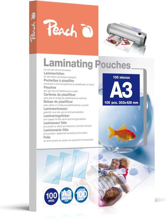 Peach Laminierfolie A3 (A3, 100 Stück, 100 µm)