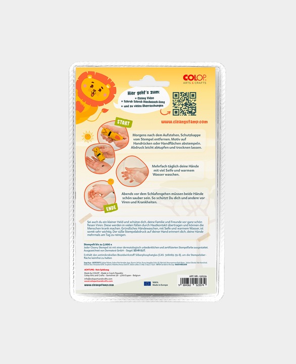 Immagine prodotto Colop Motivo Timbro + Sapone per le mani Cleany LEO Lion, Arancione