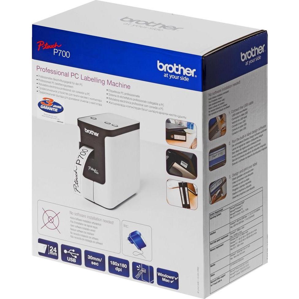 Thumbnail - Brother P-Touch P700, Beschriftungsgerät, Weiss