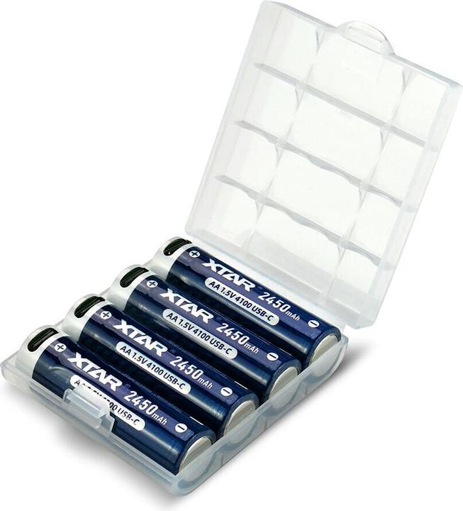 Actual product image Xtar 4x R6/AA 1,5V Li-Ion 2450mAh USB-C BOX (4 pcs., AA, 2450 mAh)