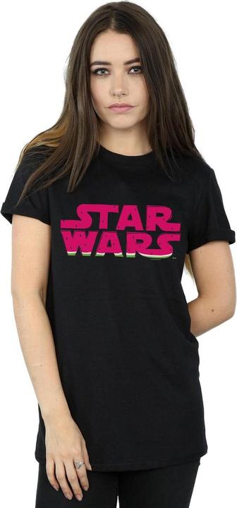 Actual product image Star Wars Womens/Ladies Watermelon Logo Cotton Boyfriend T-Shirt (S)