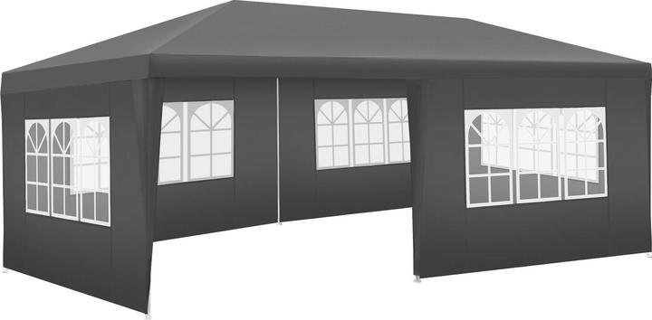 Produktbild tectake Pavillon Novara mit 5 Seitenteilen, wasserdicht, 6x3m (600 cm, 300 cm)