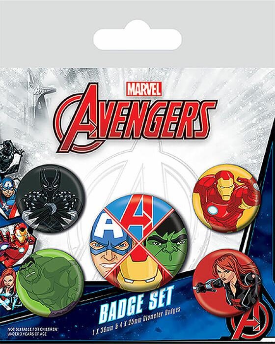 Pyramid Marvel pack 5 badges Avengers Assemble