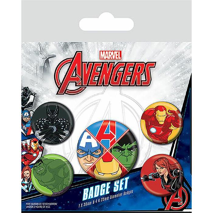 Pyramid, Anstecknadel, Marvel pack 5 badges Avengers Assemble