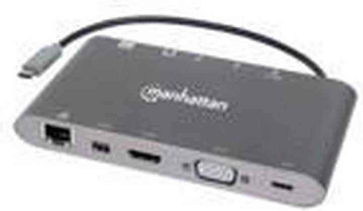 Produktbild Manhattan SuperSpeed USB-C to 7-in-1 Docking Station (Docking Port, 7 Ports)