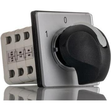 Rs Pro Nockenschalter, 3-polig / 12A, 500V ac, 3-p, Taster + Schalter