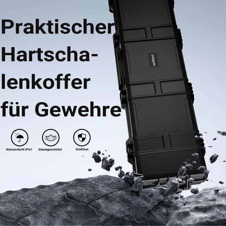 Produktbild Wiltec Waffenkoffer 137,8x38,3x17,5cm Langwaffen Gewehrkoffer Koffer Gewehr