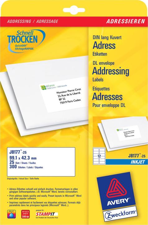 Produktbild Avery Adress-Etiketten