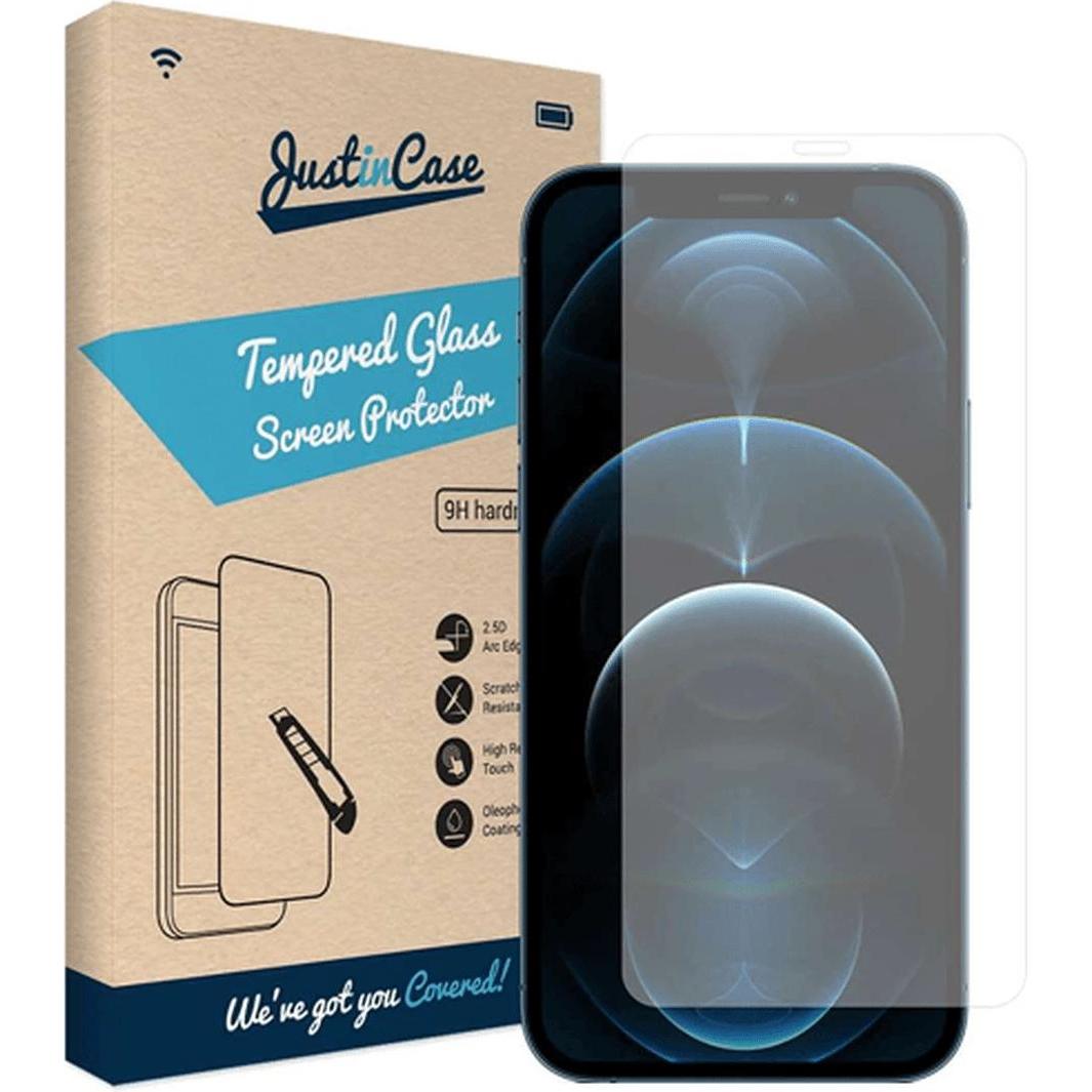 Just in Case Gehärtetes Glas Clear Displayschutzfolie Apple iPhone 12/12 Pro (1 Stück, Apple iPhone 12), Smartphone Schu...
