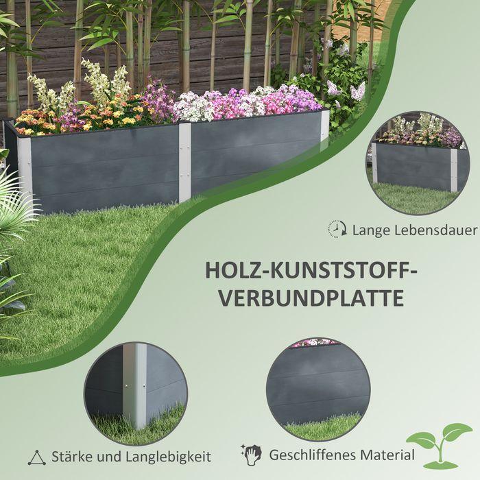 Immagine prodotto Swisshandel24 Hochbeet, Blumenkasten, Pflanzkasten, Gemüsebeet mit Offenem Boden, Kräuterbeet für Garten, Balkon