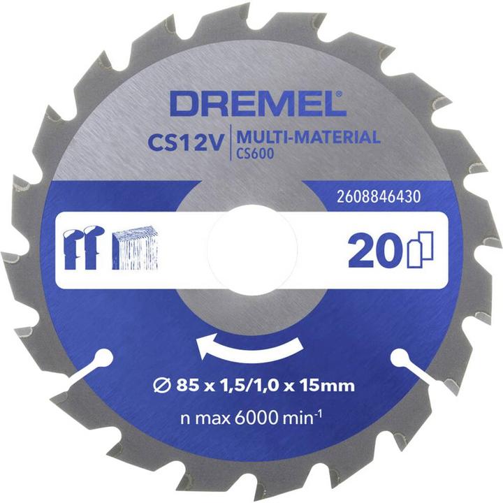 Productafbeelding Dremel Multi Material Kreissägeblatt 85mm CS600 2608846430​ Kreissägeblat