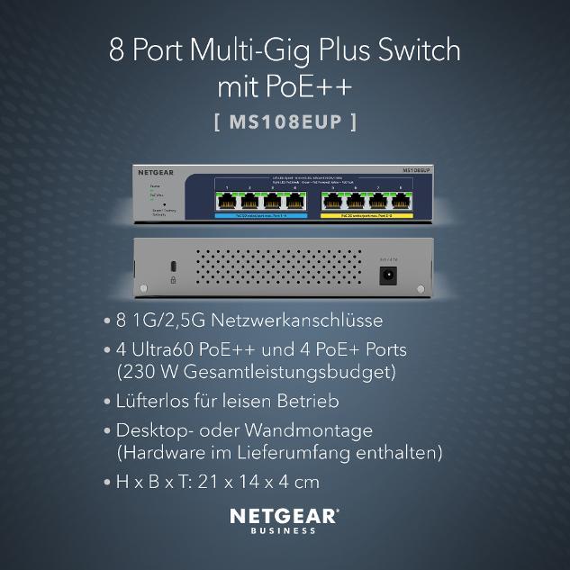 Produktbild Netgear MS108EUP (8 Ports)