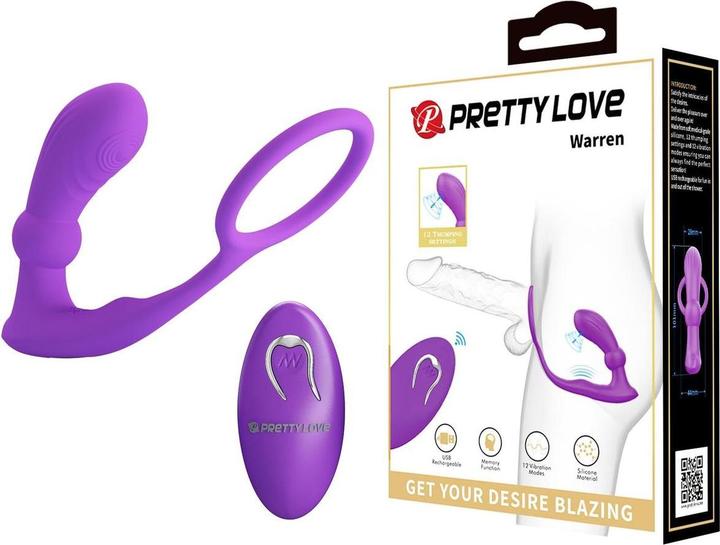 Image du produit Pretty Love Warren Violet Anneau Anal & Vibrateur