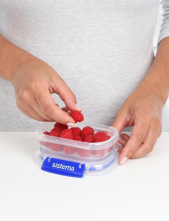 Actual product image Sistema Rectangle Klip it Plus 3 Pack 180ml (0.18 l)