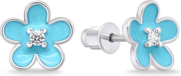 Actual product image Brilio Silver - Matching silver earrings Flowers EA709WLB