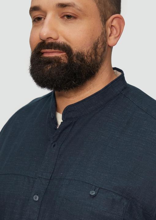 Image du produit S.Oliver Hemd Regular Fit: Strukturiertes Baumwollhemd mit Stehkragen (XXL)