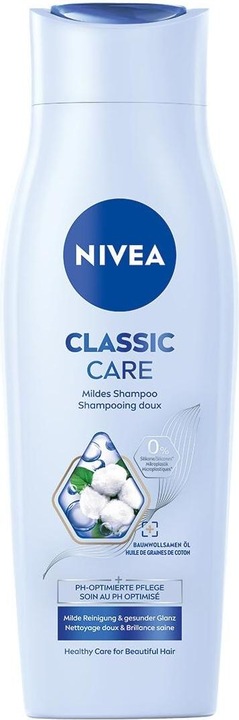 Actual product image NIVEA CLASSIC MILD Shampoo 250 ml (250 ml, Liquid shampoo)