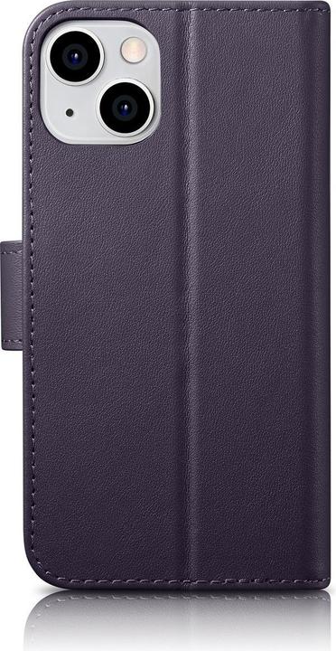 Actual product image iCarer Wallet Case 2in1 Cover iPhone 14 Plus Anti-RFID Leather Flip Case Dark Purple (WMI14220727-DP (Apple iPhone 14 Plus)