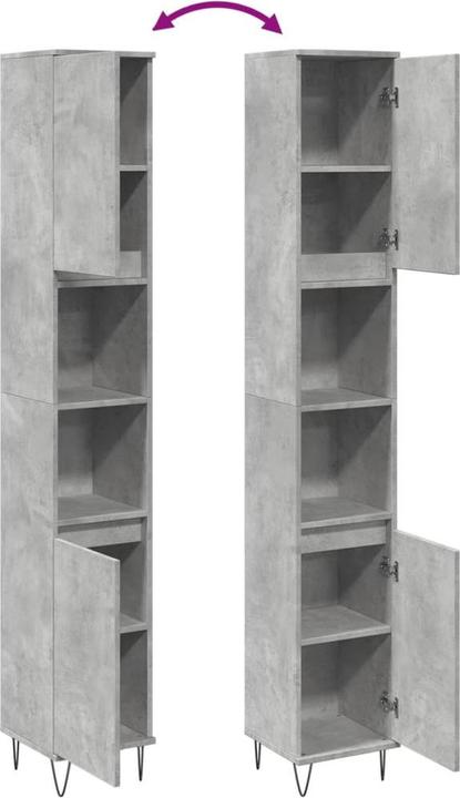 Actual product image vidaXL Badschrank (30 x 30 x 190 cm)