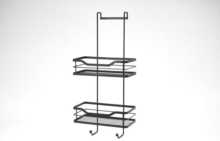 Domoletti Shelf on the shower door, black (13 x 25.30 x 55.30 cm)