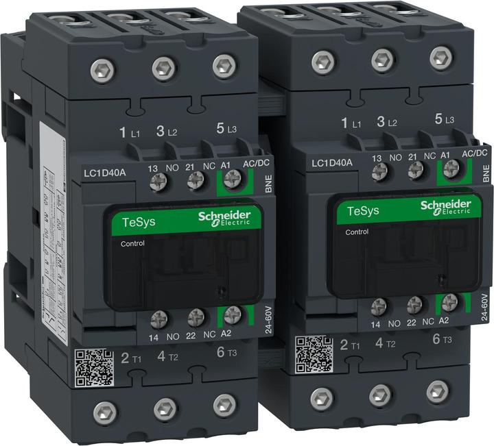 Produktbild Schneider Electric Contactor 40A 3P AC3 24-60V ACDC coil