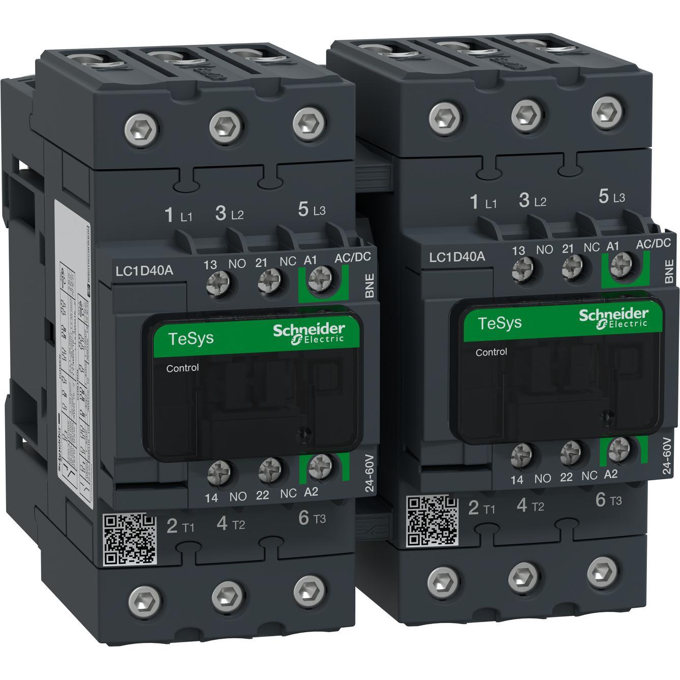 Schneider Electric Contactor 40A 3P AC3 24-60V ACDC coil, Automatisierung