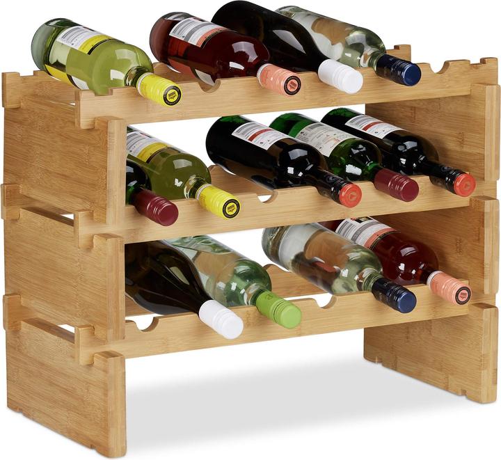 Produktbild Relaxdays Weinregal (60 x 28.5 x 45 cm, 18 Fl.)