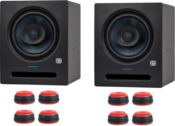 Produktbild PreSonus Studio-Monitor Eris Pro 8 1 Paar mit Boxenfüsse Rot (Aktiv)