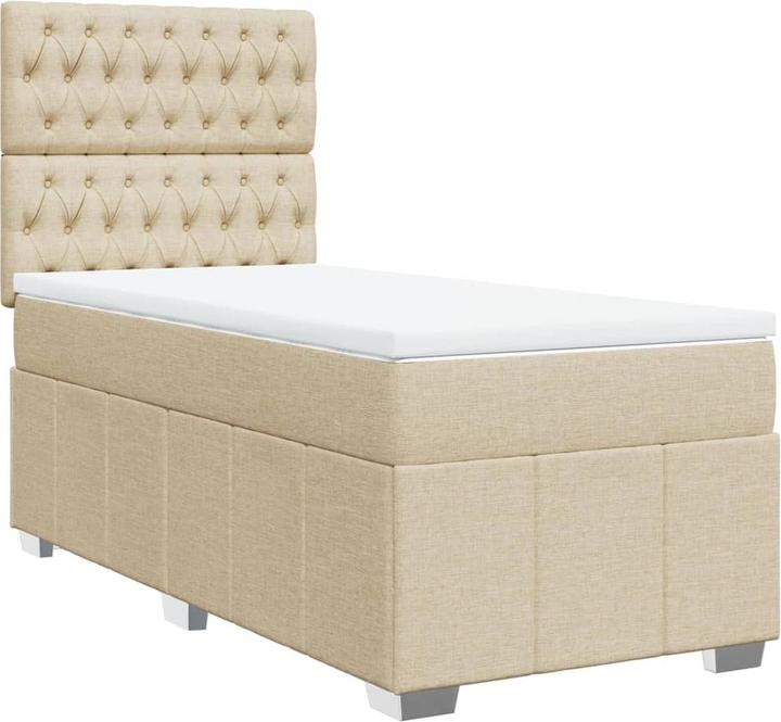Produktbild VidaXL Bo x springbett mit Matratze 90 x 200 cm Stoff (90 x 200 cm, 90 x 200 cm)