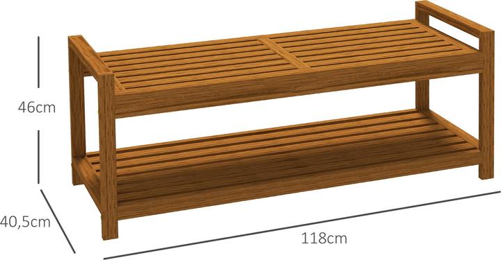 Actual product image Outsunny Gartenbank mit Ablageregal