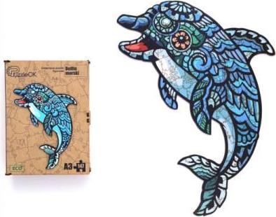 Actual product image Maksik Wooden puzzle dolphin PuzA3-00716