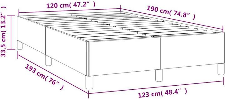 Image du produit vidaXL Bettgestell (120 x 190 cm)