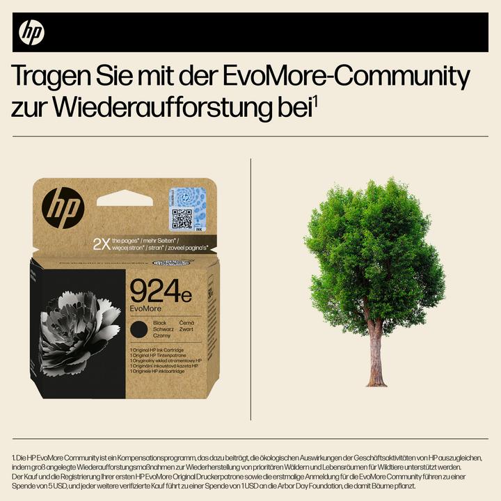 Productafbeelding HP 4K0V0NE#CE1 924e EvoMore OJ PRO inkt zwart 1000 pagina's (BK)