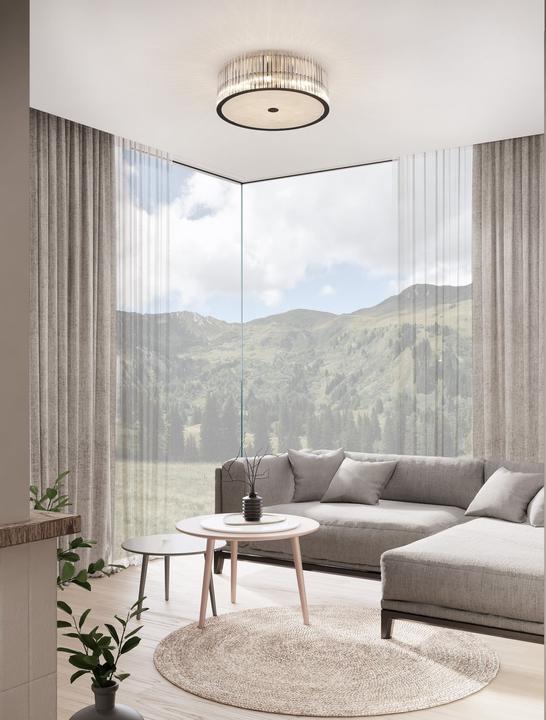 Nova Luce BAROK ceiling light G9 6-fold black 17x47cm dimmable 9006058