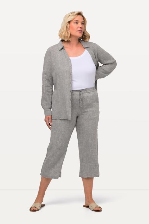 Produktbild Ulla Popken 7/8-Leinenhose, elastischer Bund, natürlich kühl (46)