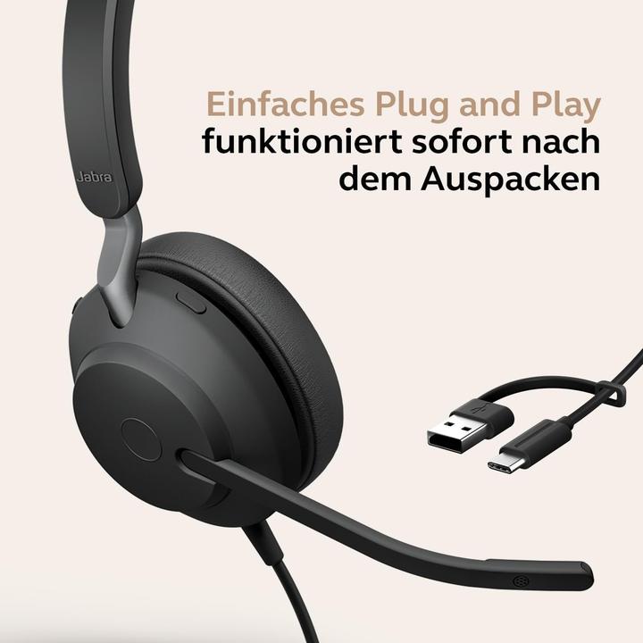 Image du produit GN Netcom JABRA Evolve2 40 SE UC Mono USB C/A (Filaire, USB-A)