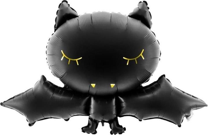 Partydeco Ballons Folienballon Fledermaus 80 x 52 cm, Schwarz (1 x)