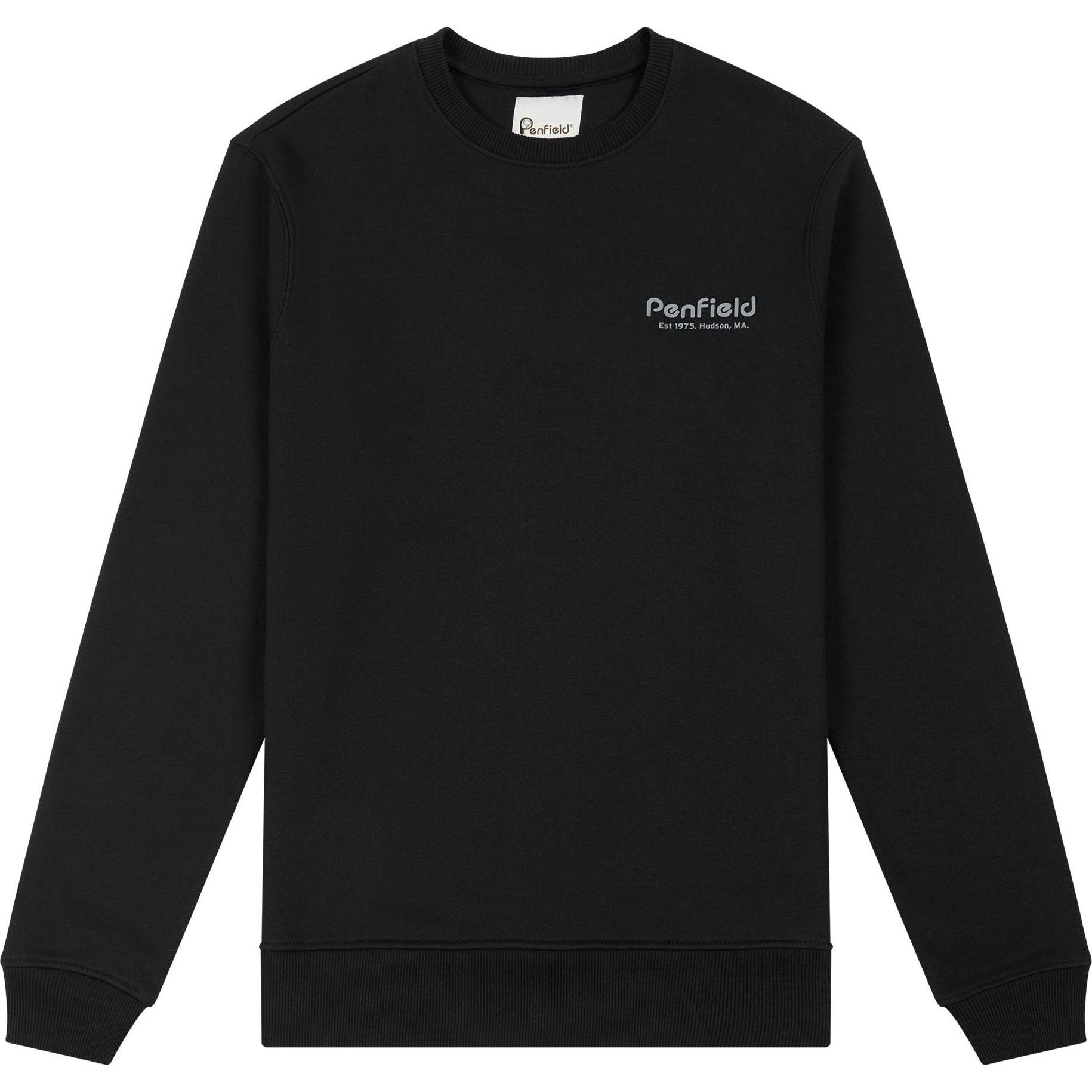 Penfield, Herren, Pullover, sweatshirt penfied hudson script crew, Schwarz, (L)