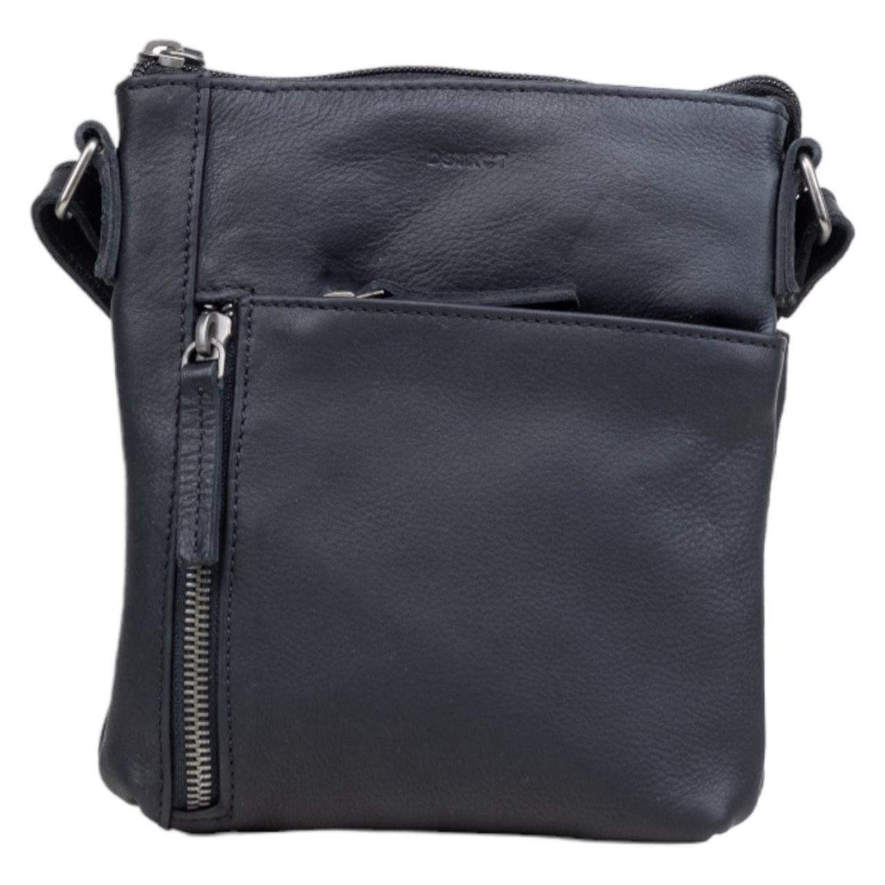 Dstrct, Vrouwen, Handtas, Kleine Crossbodytas / Schoudertas Dames - Leer - Preston Park - Zwart, Zwart